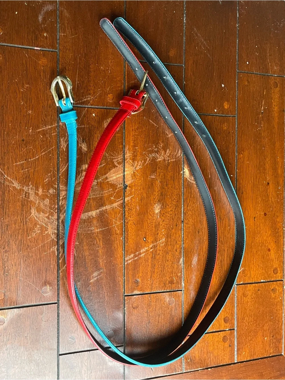 Vintage Belts  in Red and Turquoise